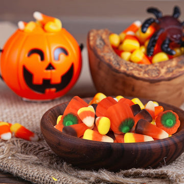 Bulk Autumn Mix Candy 4 Pound Bag - Assorted Fall Flavors Classic & Harvest Candy Corn Pumpkin Shaped Halloween Candies Variety For Halloween Parties Buffets and