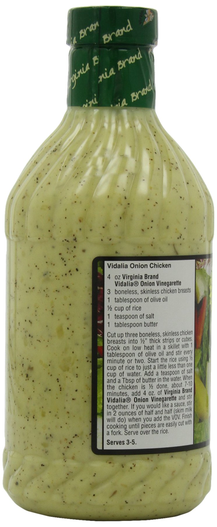 Virginia Brand Vidalia Onion Vinaigrette, 33.8oz - Tangy Dressing for Salads, Pack of 1
