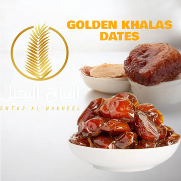 Golden Khalas Saudi Dates - 2.2 Lbs (1Kg) | Premium, Juicy & Naturally Sweet | Soft Texture, High In Fiber & Antioxidants | Heal