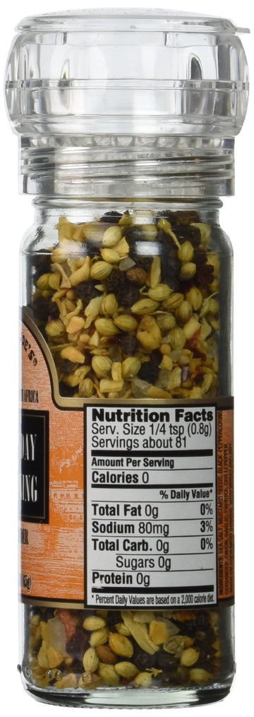 Trader Joe's Everyday Seasoning with Built in Grinder Use on Everything Everyday Sea Salt,mustard Seeds, Black Peppercorns,coria
