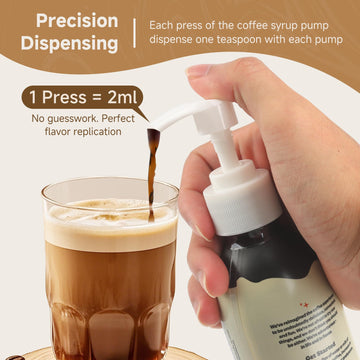 Syrup Pump For Javy Coffee Concentrate 6Fl, Syrup Dispenser Pump For Cold Brew Coffee, No Drip Pouring, Replace Measuring Spoon