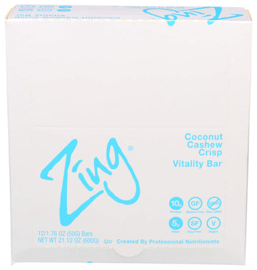 Zing Bars Coconut Cashew Crisp Gluten Free, 0.11Lb(Us)