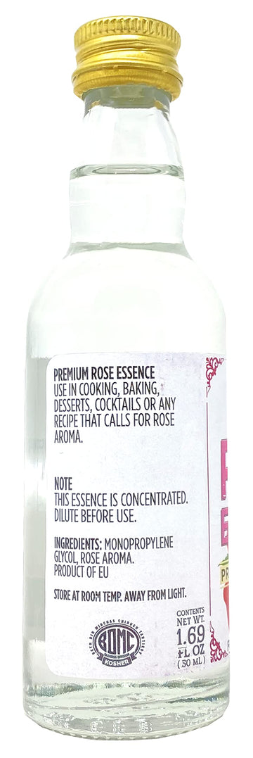 Shams Premium Concentrated Rosewater, Rose Essence 1.69 Ounce - Rose Water For Cooking, Baking, Desserts, Skincare - Gluten-Free