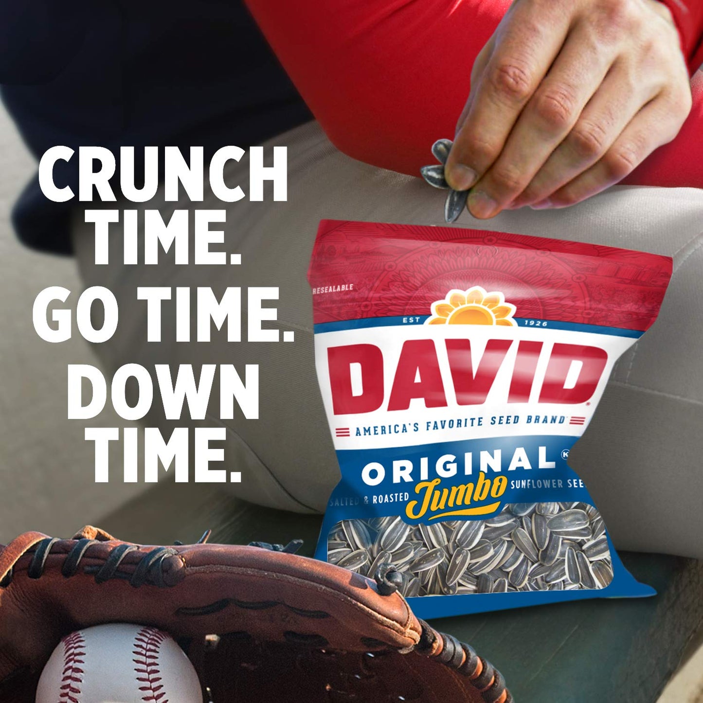 David Roasted And Salted Jumbo Sunflower Seeds, Original Flavor, 5.25Oz.