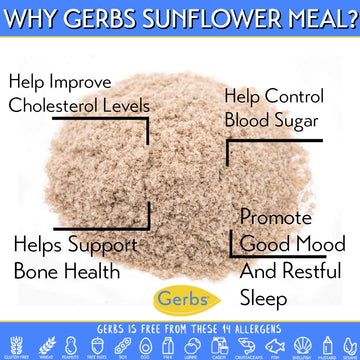 GERBS Ground Sunflower Seed Meal - Vegan, Non-GMO, 2 lbs, Cold Milled Protein Powder
