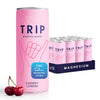 Trip Mindful Blend Lightly Sparkling Adaptogen Seltzer Mocktail w/ 120mg Magnesium Citrate with Ashwagandha Lions Mane & L Theanine No Added Sugar Vegan Cherry Lemon 12 Oz 12Pk