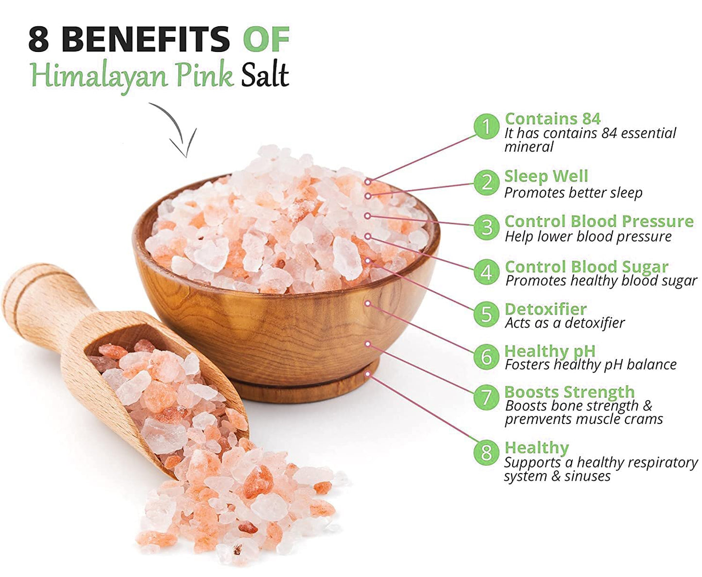 Royalhouse, Himalayan Pink Salt - 5 Lbs Coarse Grain Bulk In Jar, Pure Gourmet Crystals, Natural - Contains 84 Minerals, Suitabl