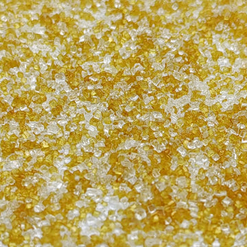 Edible Sanding Sugar Sprinkles For Cookie Decorating, Sugar Sprinkle Mix For Celebration Cakes, Cupcakes, Cookies, 3Oz (Gold&Whi
