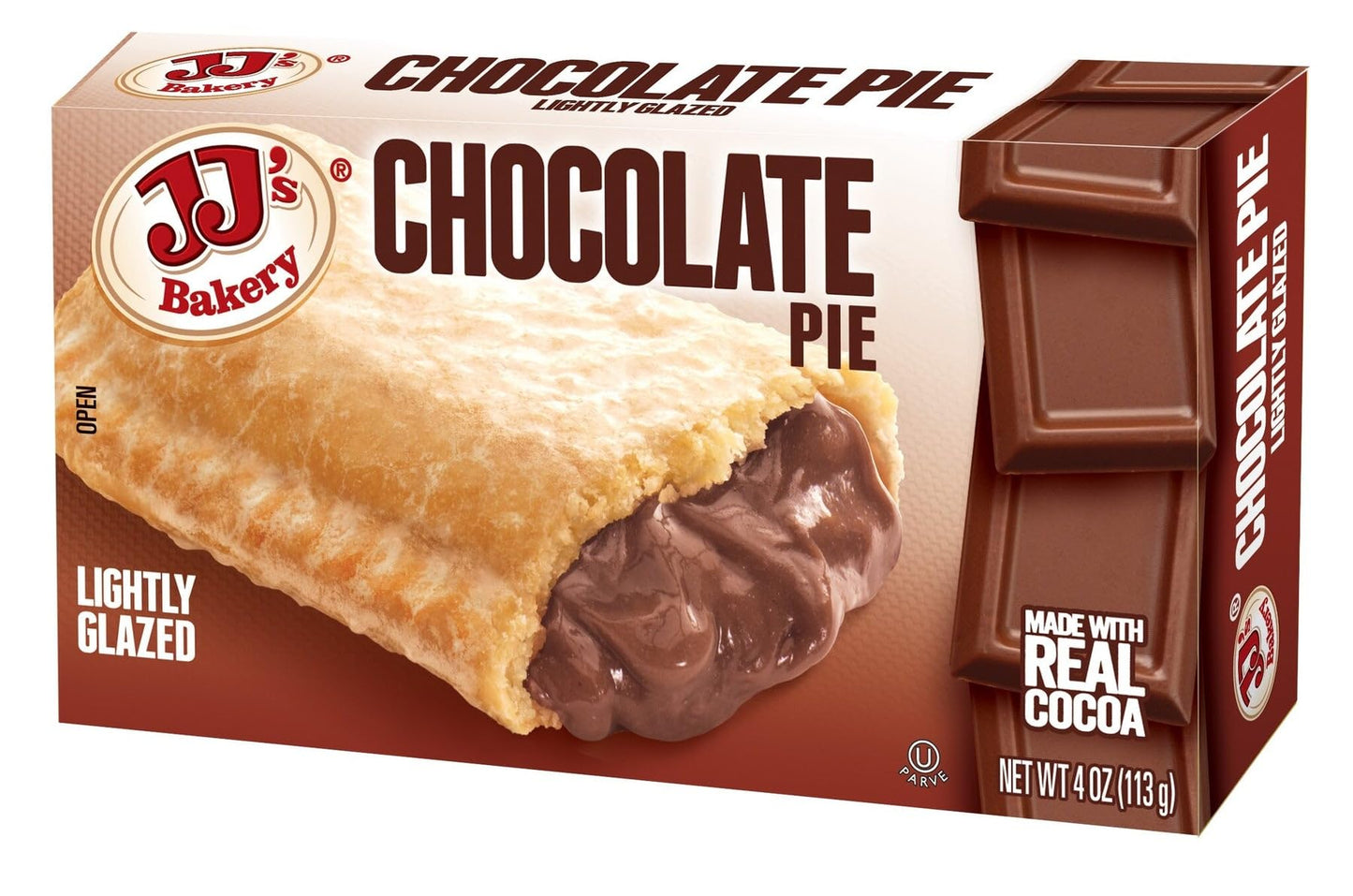 JjS Bakery Chocolate Snack Pies Individual Dessert Fresh-Baked Perfect For Snacks Nut-Free Kosher Parve 4 Oz Each (Pack Of 6)