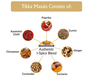 Rani Tikka Masala Indian 7-Spice Blend 3Oz (85G) Pet Jar ~ All Natural | Salt-Free | Vegan | No Colors | Gluten Friendly | Non-Gmo | Indian Origin