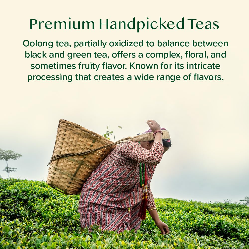 VAHDAM, Assorted Oolong Tea Sampler Gift Set (5 Teas Flavors, 25 Servings) Gluten Free, Non GMO - 5 Unblended Loose Leaf Tea Sam