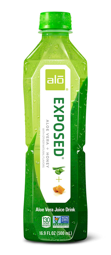 ALO Aloe Vera Juice Drink with Honey, 16.9 fl oz, Pack of 12
