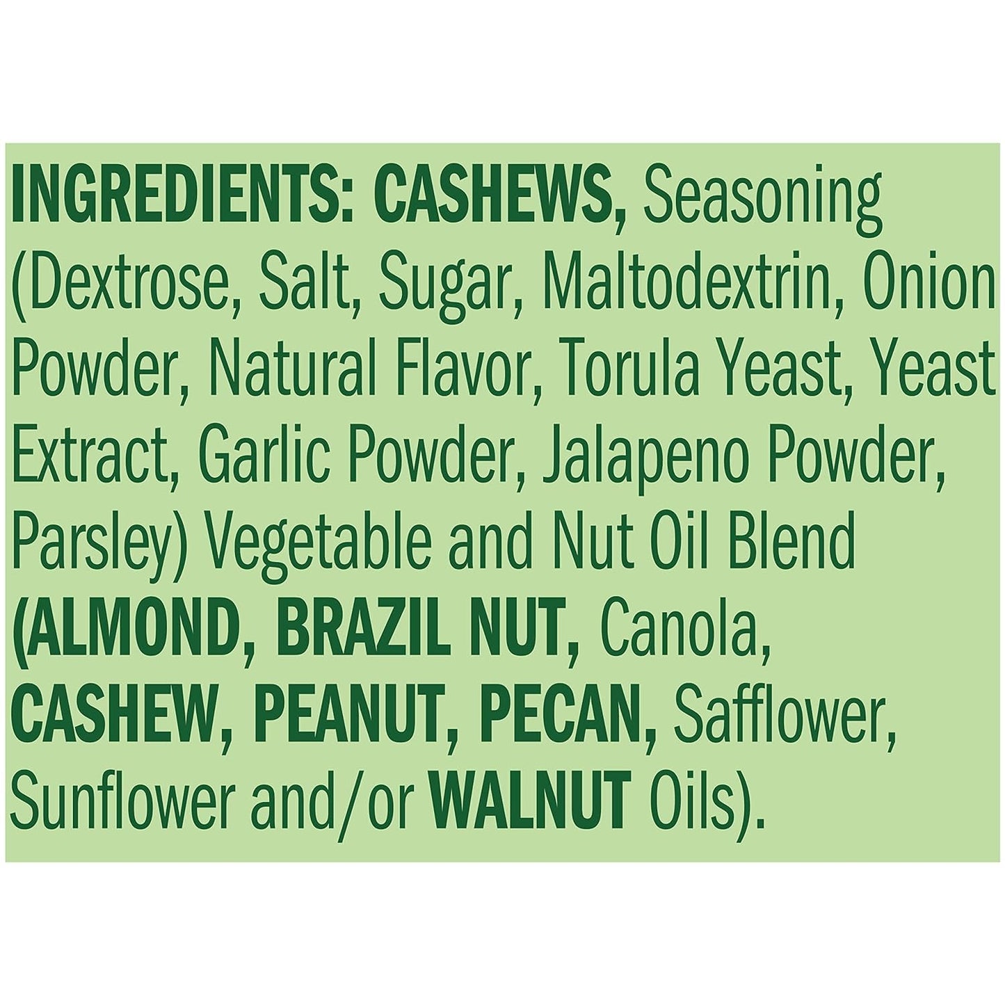 Emerald Jalapeno Cashews, Resealable Bag, 5 Oz, Pack of 12