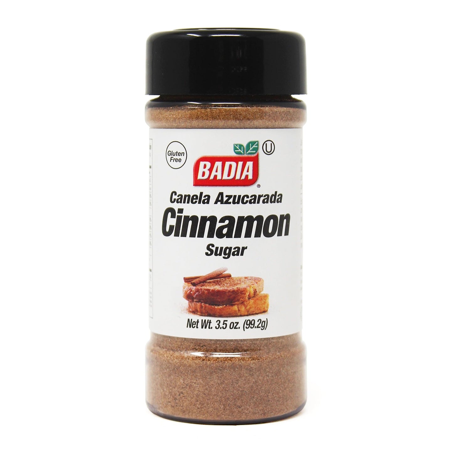 Badia Cinnamon Sugar, 3.5 oz - Sweet Blend of Cane Sugar and Ground Cinnamon, All Purpose Topping for Baking, Coffee, Desserts,
