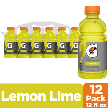 Gatorade Thirst Quencher, Lemon Lime 12 Fl Oz Bottles, 12 Pack