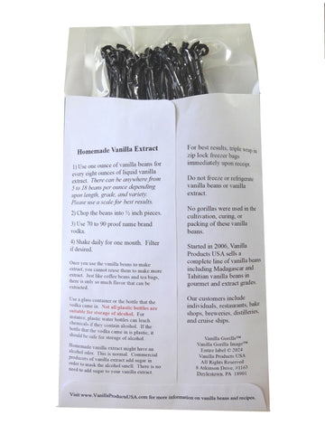 Vanilla Products USA Madagascar spirit-inspired flavor Vanilla Beans, Grade B, 50 Count, 5-6 inches