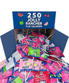 Munchique Jolly Flat Lollipops - 250 Count - Watermelon, Pink Lemonade, Green Apple, Cherry - Individually Wrapped Candy for Events