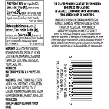 Wilton Mini Egg Sprinkle Mix, Non Toxic