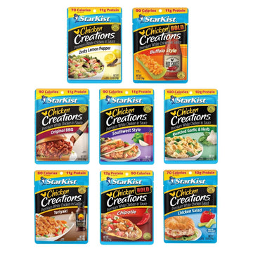StarKist CHICKEN Creations 8 Flavor (8 Count) Variety Pack of Pantry Staple Pouches by ZIGGALOU