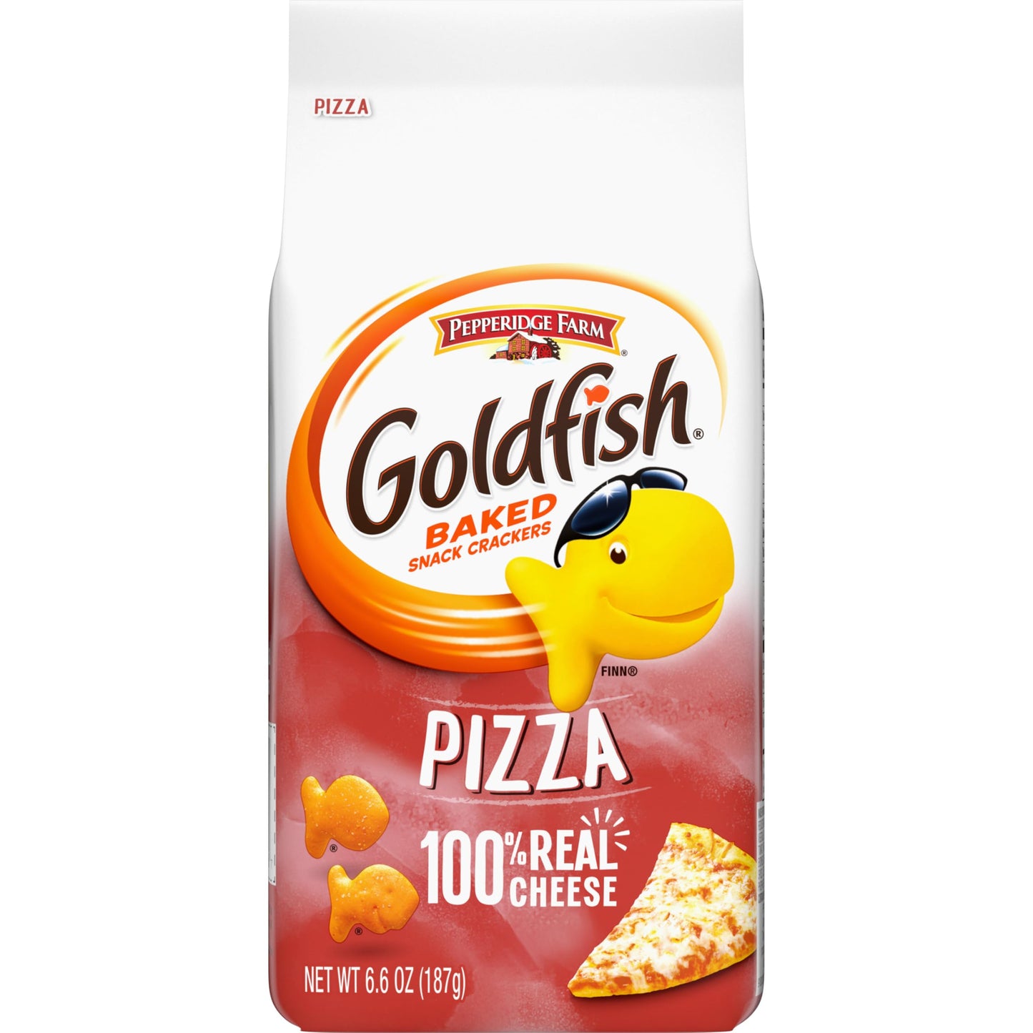 Goldfish Pizza Crackers, Snack Crackers, 6.6 oz bag (Pack of 24)