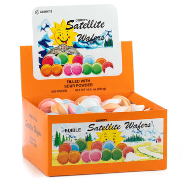 Gerrit'S Satellite Wafers, Filled With Sour Powder, 240-Count Boxes (Pack Of 2)