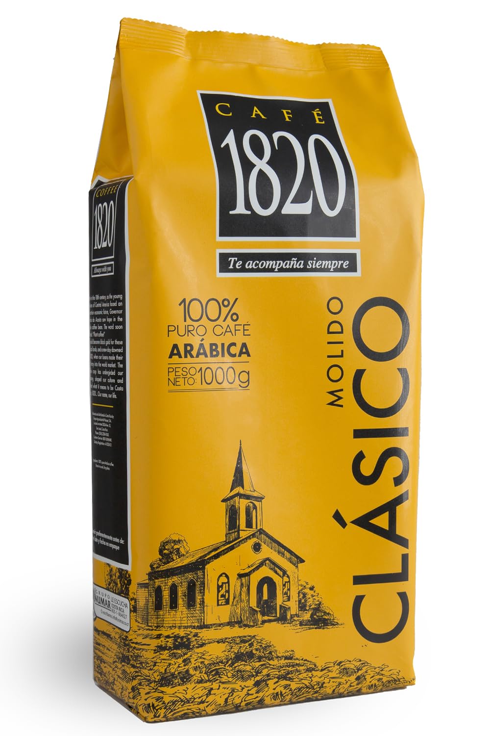 Caf? 1820 Classic Top-Grade Costa Rican Ground Coffee 100% Arabica Dark Roast High Altitude Blend With Aroma & Fruity Notes 32 Oz