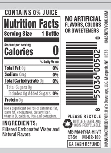 Hal's New York Seltzer Carbonated Lime Sparkling Water, Zero Sugar, 20 Fl Oz (Pack of 24)