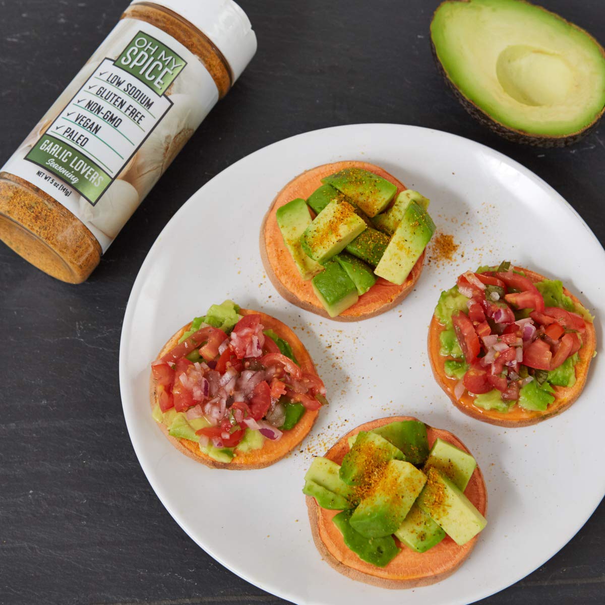 Garlic Powder And Herb Seasoning - Gluten Free & Low Sodium Garlic Salt Mix For Salad, Steak, Taco, Chicken & Salmon. Vegan Spic