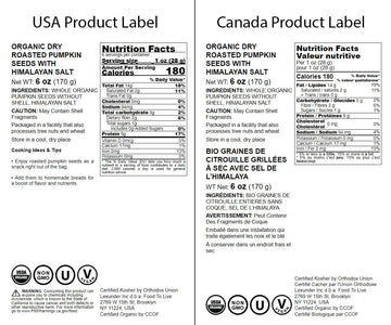 Food To Live Organic Dry Roasted Pumpkin Seeds In Shell With Himalayan Salt, 6 Ounces - Nutritious Snack Made From Premium Non-G