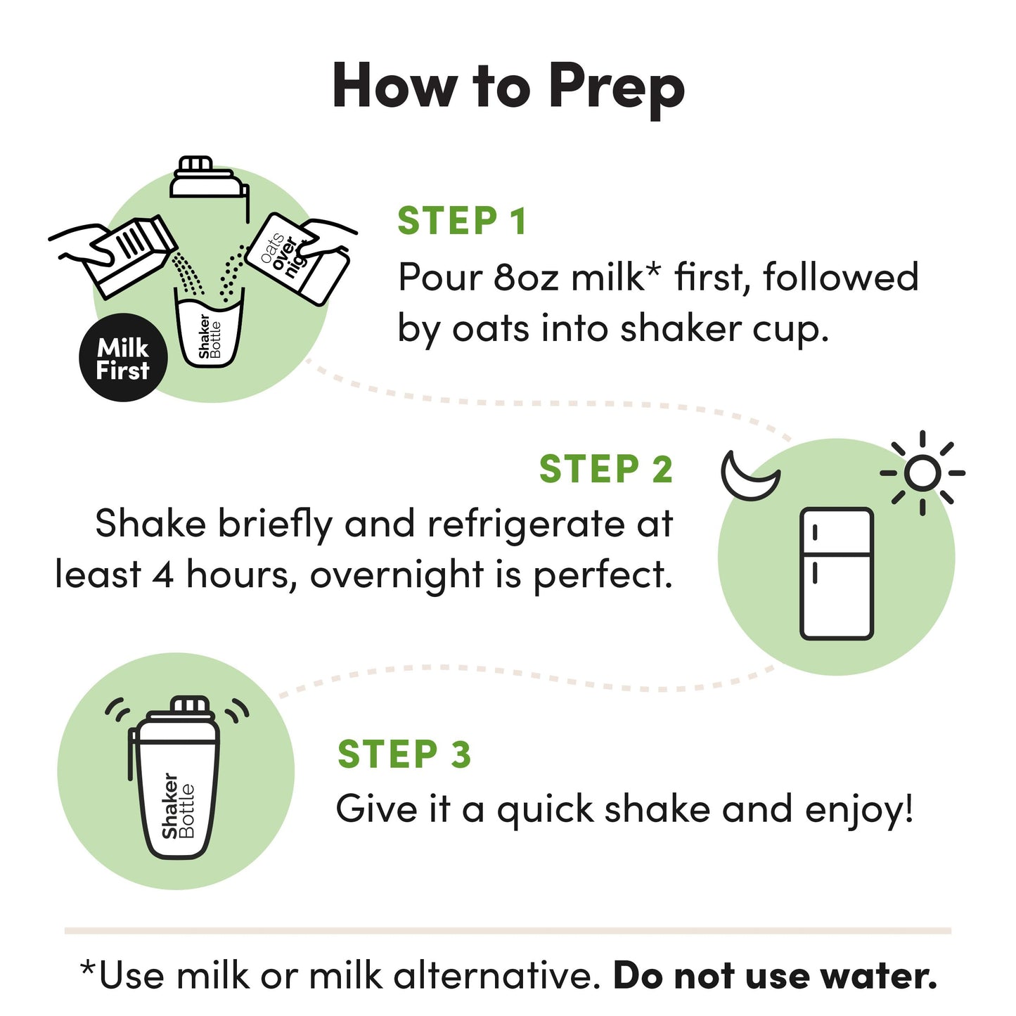 Oats Overnight Coconut Cream Pie Overnight Oats, 20g Protein, High Fiber, Gluten Free, 2.8 oz (Pack of 8 + Bottle)
