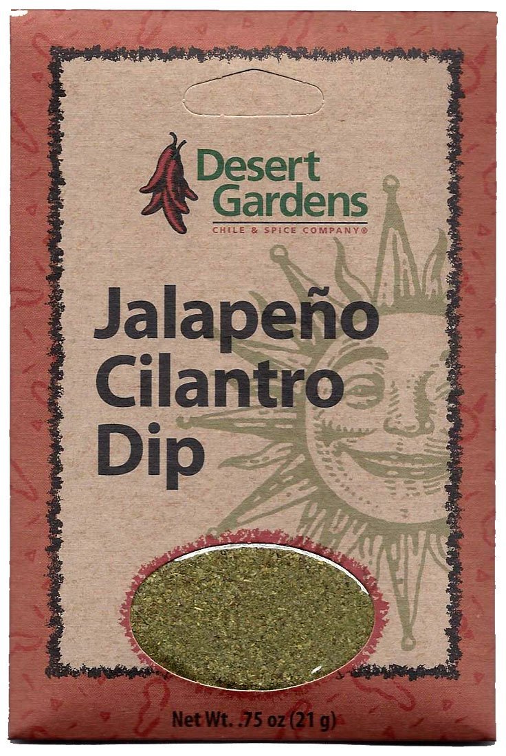 Desert Gardens Jalapeno Cilantro Dip Mix, 0.75 Ounce (Pack of 4)