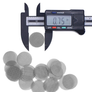 KRENDR Stainless Steel Pipe Screens - 200 Pieces, 3/4 Inch, Includes Metal Storage Box