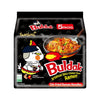 Samyang Spicy Chicken Ramen Roasted Noodles, Buldak Artificial Spicy Chicken Flavor 4.94 Oz (5 Packs) Black