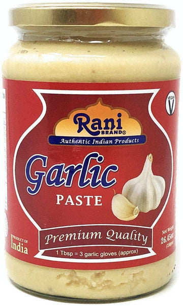 Asian Kitchen Garlic Cooking Paste 26.5Oz (750G) Glass Jar ~ Vegan | Gluten Free | Non-Gmo | No Colors | Indian Origin