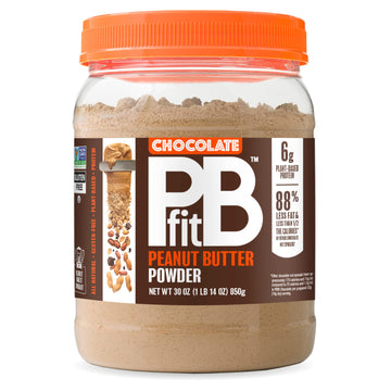 Pbfit 30 Ounce Peanut Butter Powder Chocolate Flavor, Cocoa Powdered Peanut Butter Spread From Real Roasted Peanuts And Cocoa, 6G Of Protein 7% Dv, Gluten-Free, 70 Calories, 88% Less Fat (Pack Of 1)