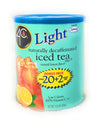 4C Light Powdered Drink Mix Cannisters, Light Decaffeinated Iced Tea, 22 Quarts, Family Sized Cannister, Low Calorie, Thirst Que
