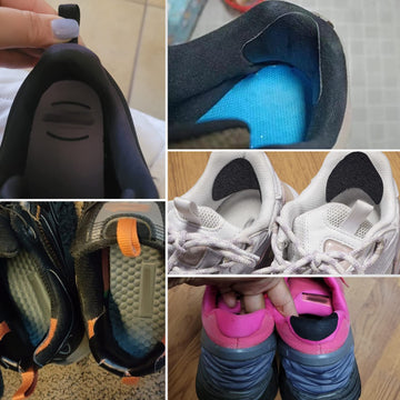 HTZNHXT 8-Pair Black Self-Adhesive Shoe Patches for Holes, Heel Repair for Sneakers, Leather & High Heels