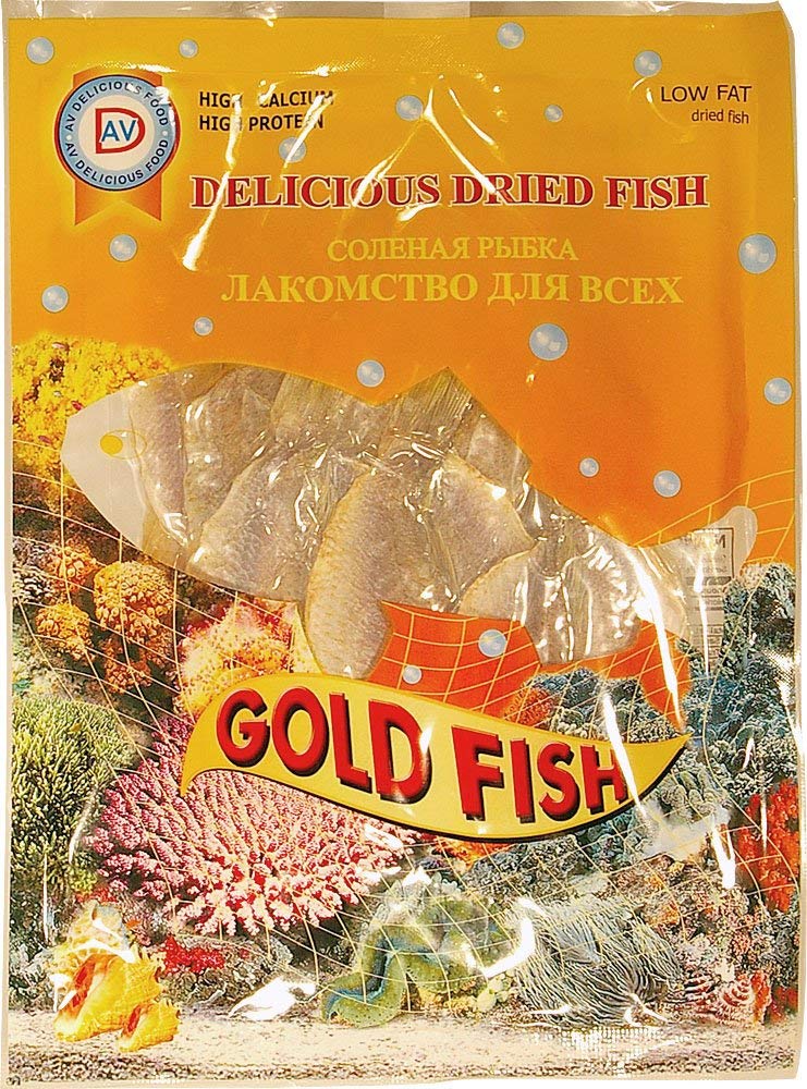 Dried Fish Fillet On Skin Gold Fish Lightly Salted Vacum Packed In Plastic Bag 100G Pack Of 2