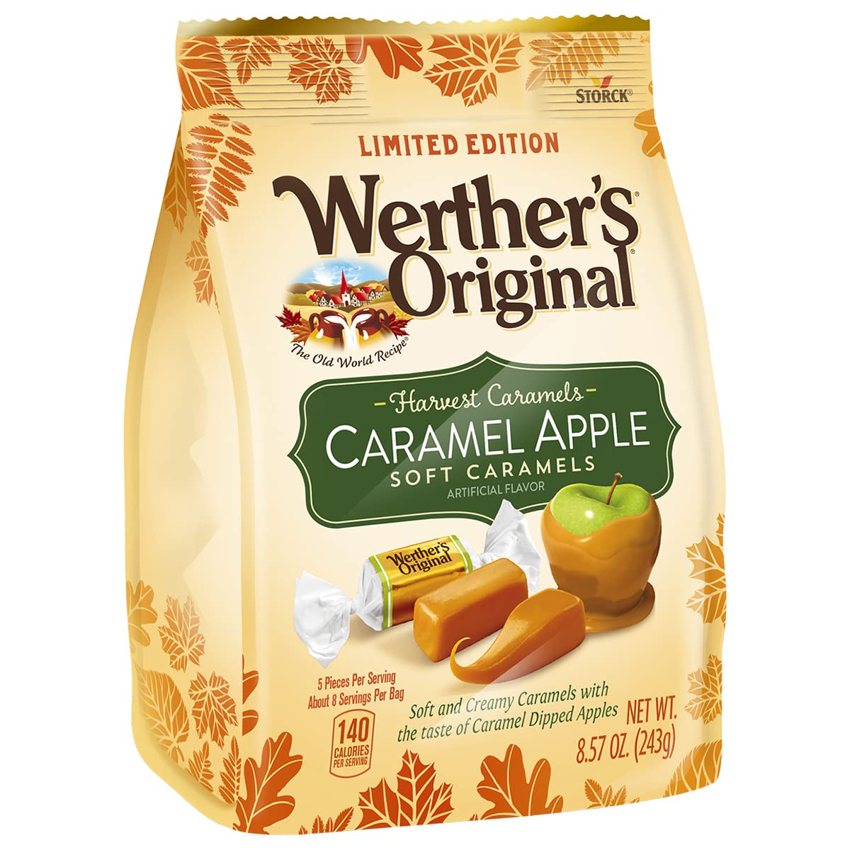 Werther'S Original Soft Harvest Apple Caramel Candy, 8.57 Oz Bag