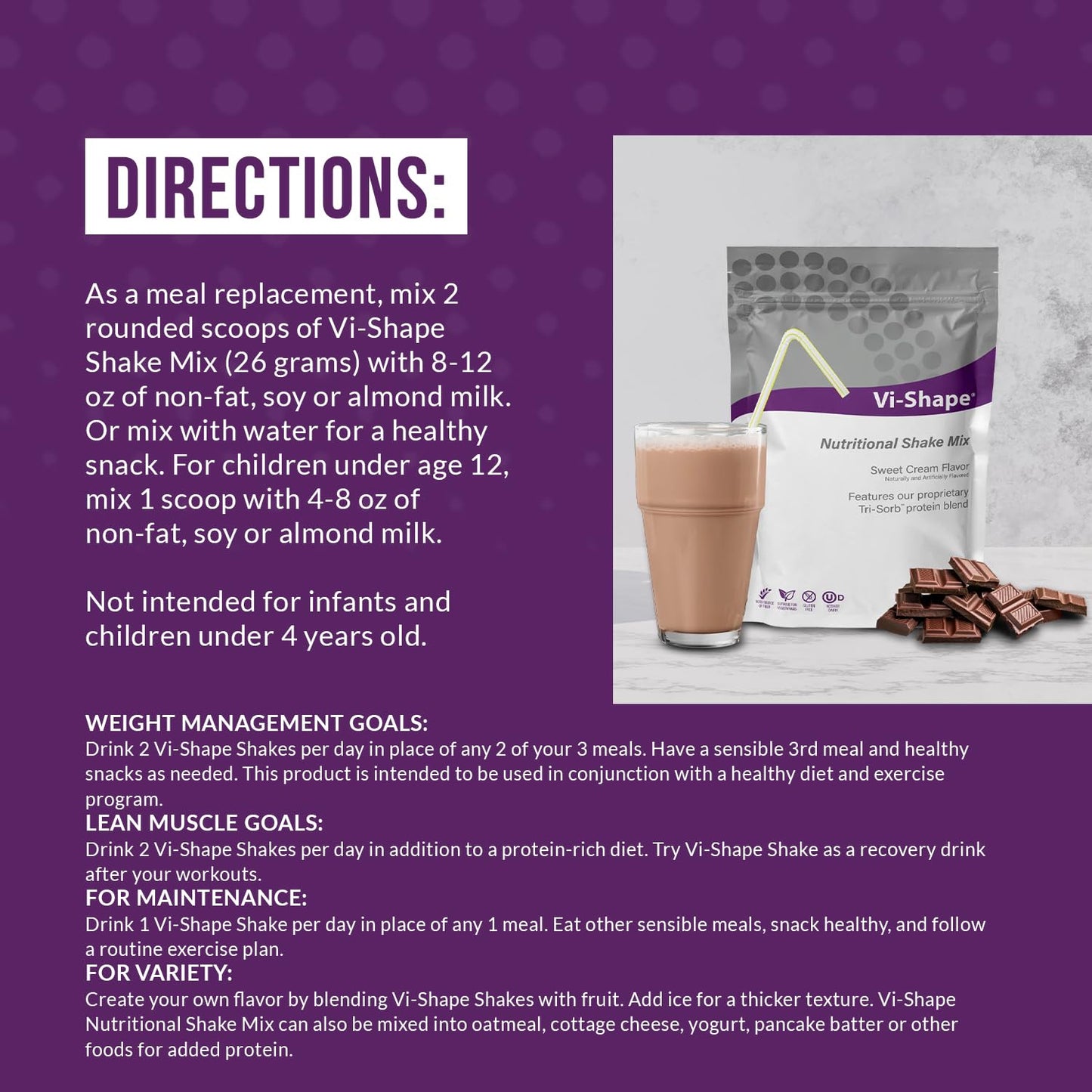 Chocolate Cardia + Vi-Shape - 1 Shake Pouch (24 Servings) + 1 Box Chocolate Mix-In (15 Servings) Delicious Chocolate Goodness Formerly Known as Visalus