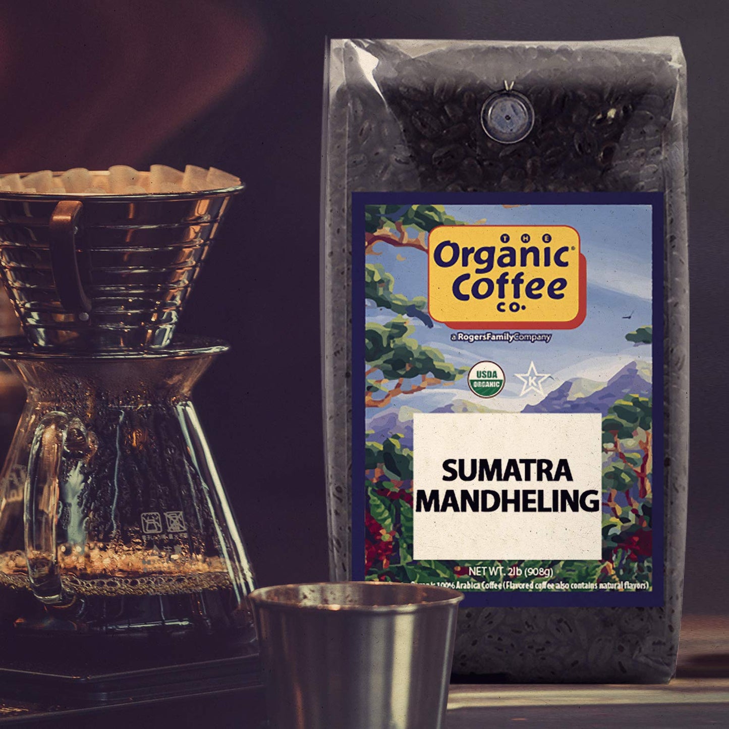 The Organic Coffee Co. Whole Bean Coffee - Sumatra Mandheling (2Lb Bag), Medium Roast, Usda Organic