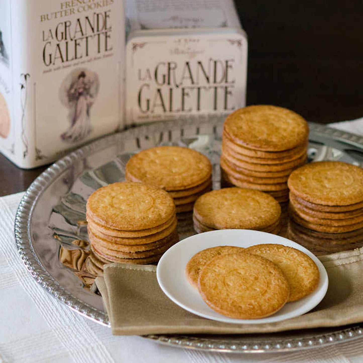 NANQUAN La Grande Galette French Butter Cookies - 4 Pack, 1.3 Pound