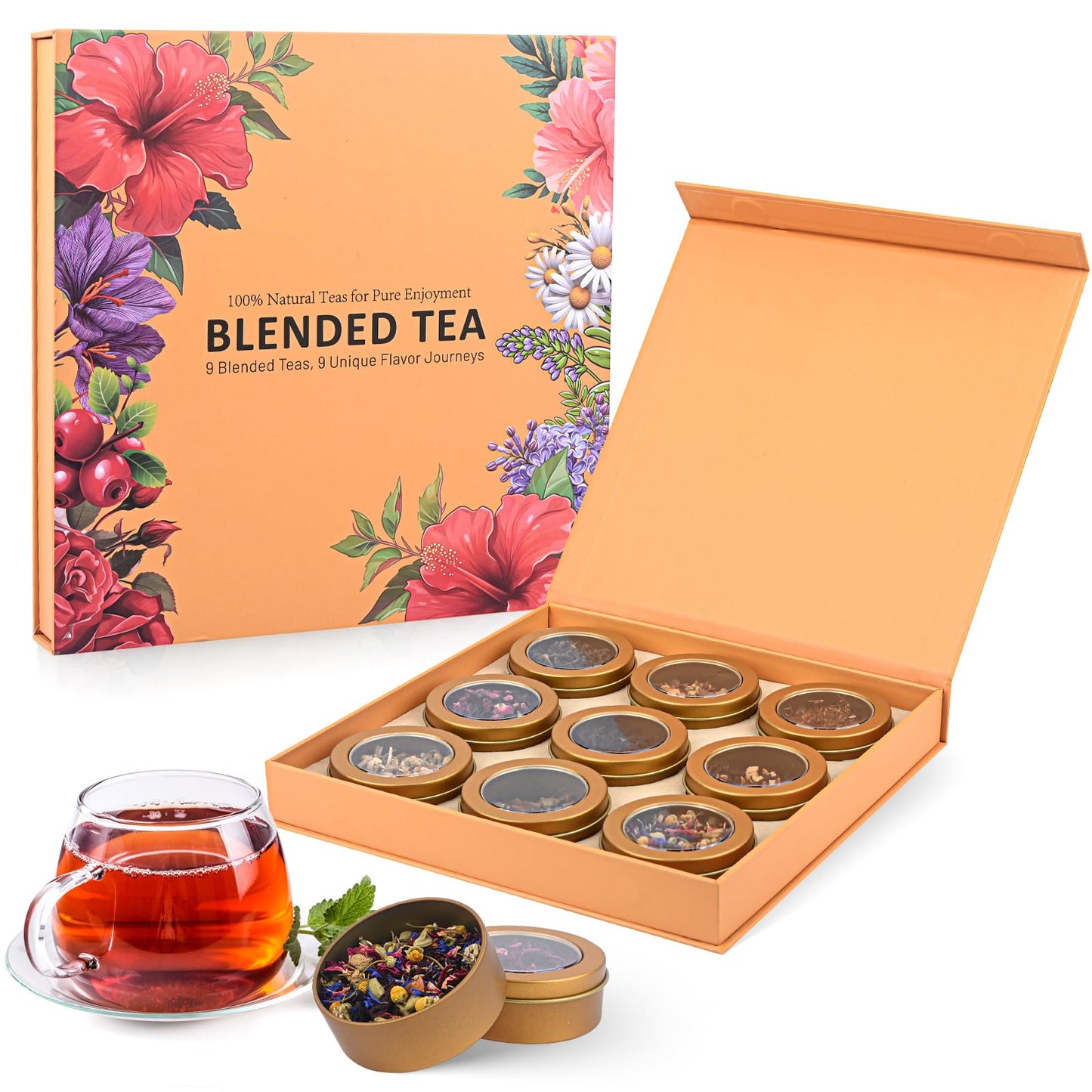 Tea Gift Set 9 Assorted Herbal Tea Tpartyl Edition Gift Box For Family Friends And Lover Gluten Free Non Gmo
