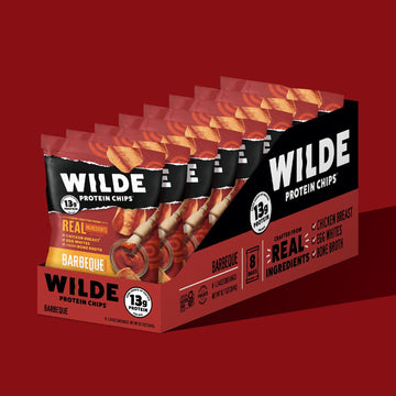 WILDE Protein Chips Barbeque, Thin and Crispy High Protein Snacks, Keto Friendly, Low Carb Chips, Real Ingredients, 1.34oz (Pack