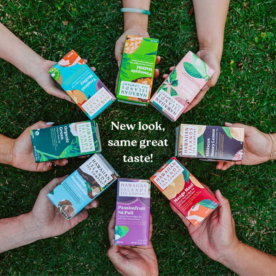 Hawaiian Islands Tea Company Pineapple Waikiki Black Tea, All Natural - 60 Teabags (3 Boxes)