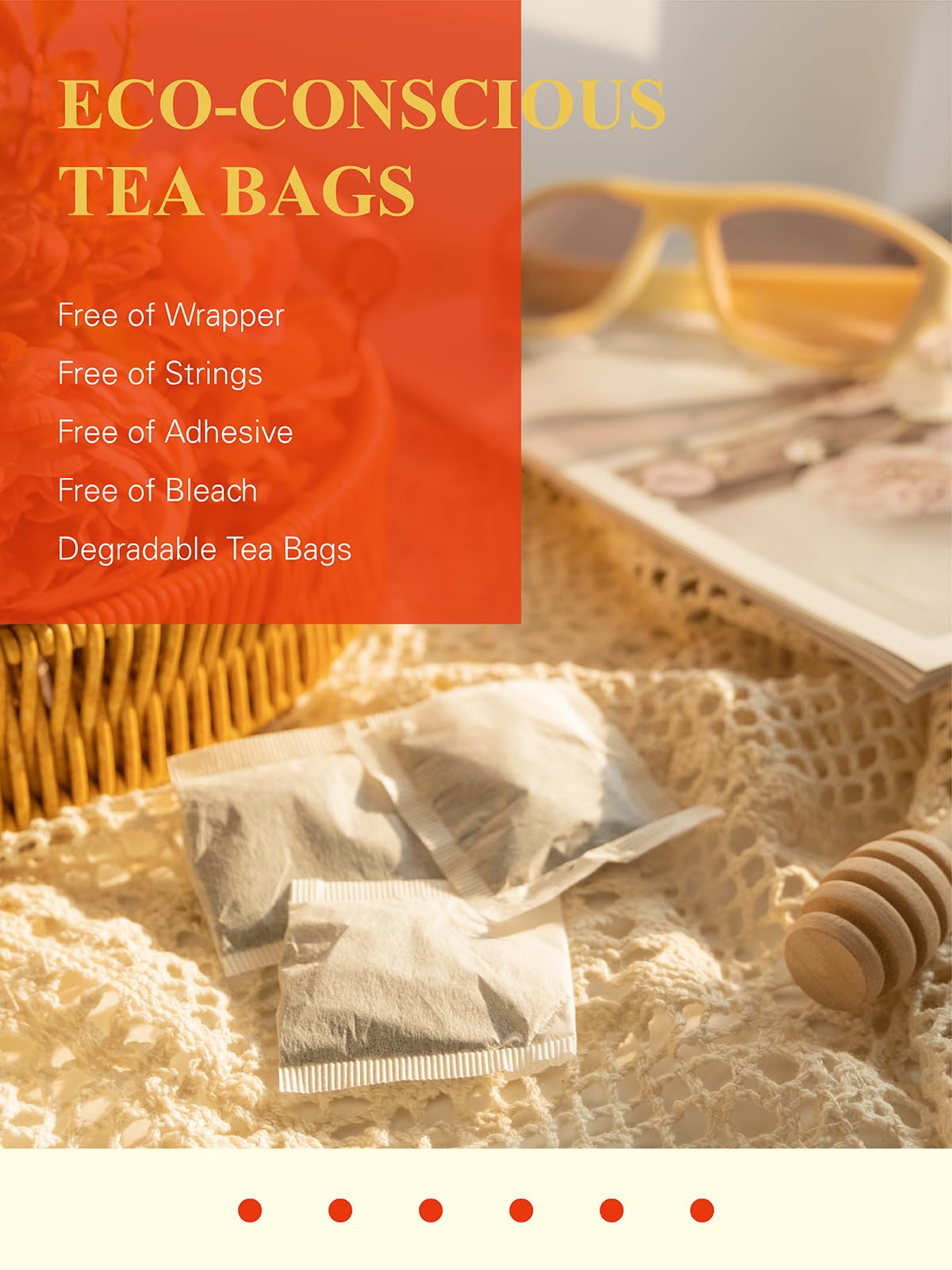 GLDNT Organic Lapsang Souchong Tea Bags, Smoked Black Tea, Caffeinated, 100 Count