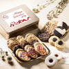 Dulcet Gift Baskets Valentines Day Cookie Gift Box - Assorted Flavors, Black and White Sprinkle Cookies for Mom, Women, Sisters