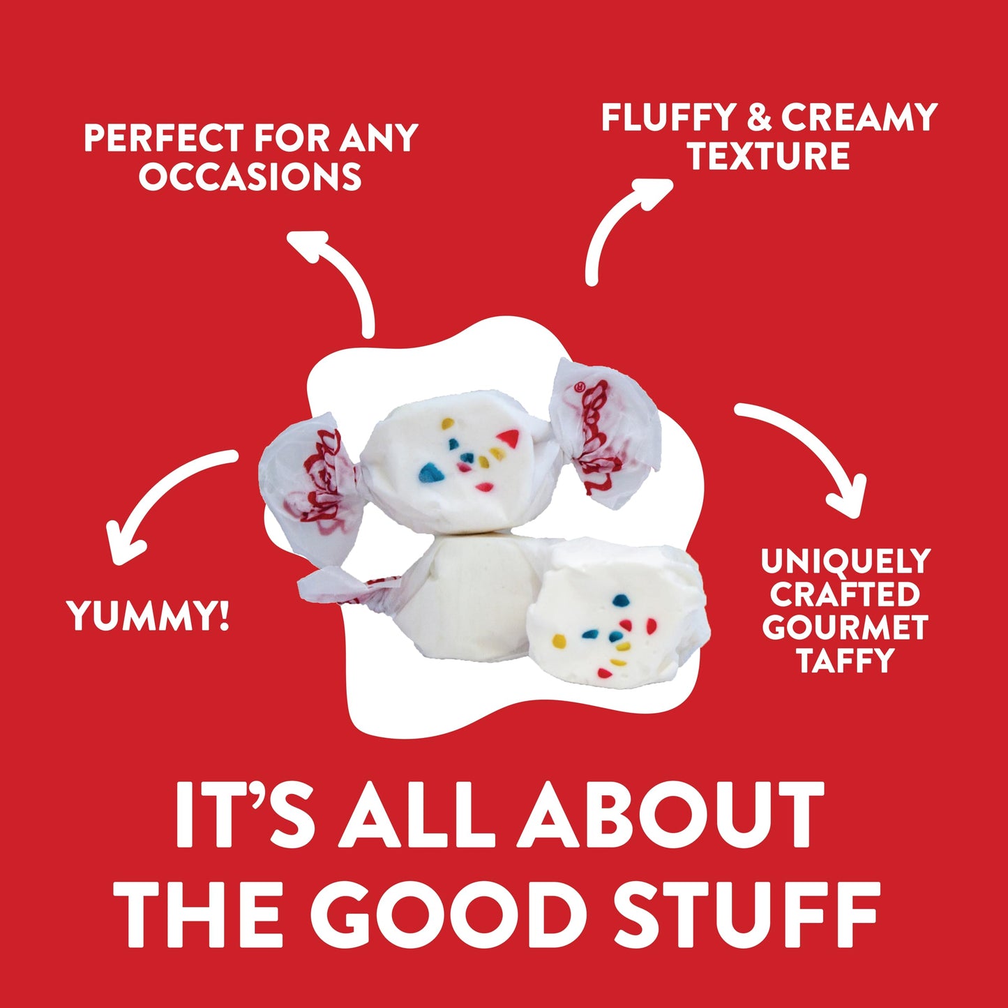 Taffy Town Saltwater Taffy, Frosted Cupcake, 2.5Lb