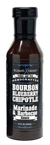 Elijahs Xtreme BBQ Sauce & Marinade, Bourbon Infused Blueberry Chipotle, 12 Fl Oz, Pack of 1