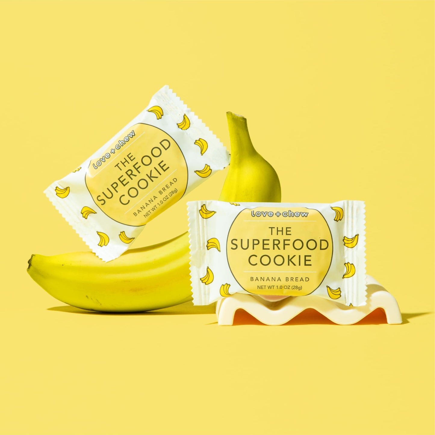 Love + Chew Soft Baked Protein Cookies, Gluten Free | (18) Count Banana Bread Minis | Vegan, Paleo, Non Gmo And Packed With Supe